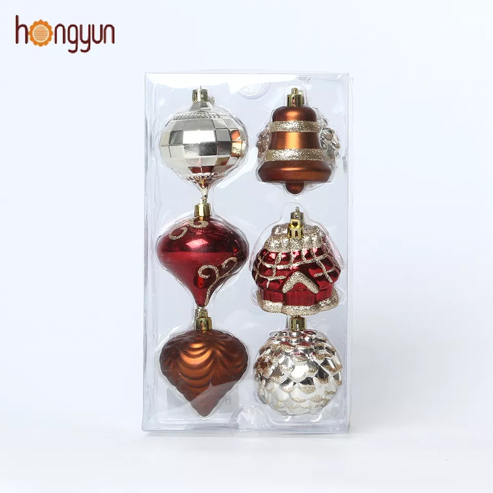 Christmas Tree Ornaments 6CM Plastic Christmas Ball Set