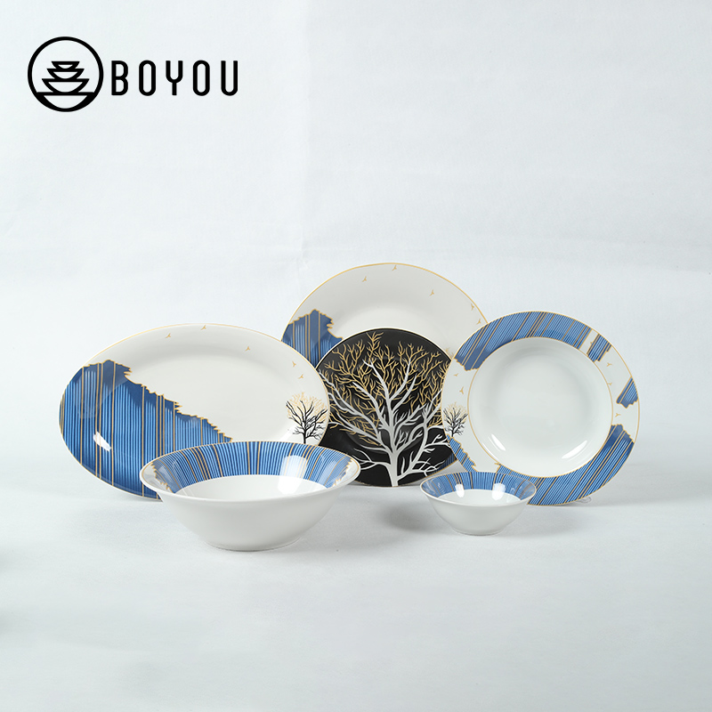 Turkish style ceramic dinnerware set