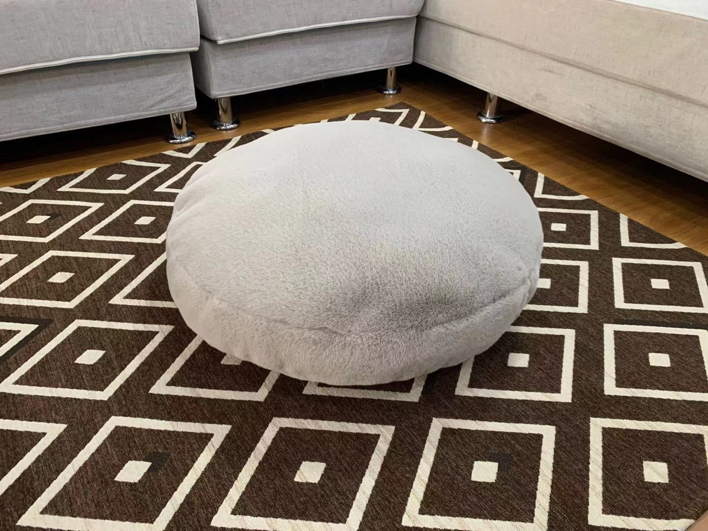 Faux rabbit fur chairpad,ラビットファーシートクッション