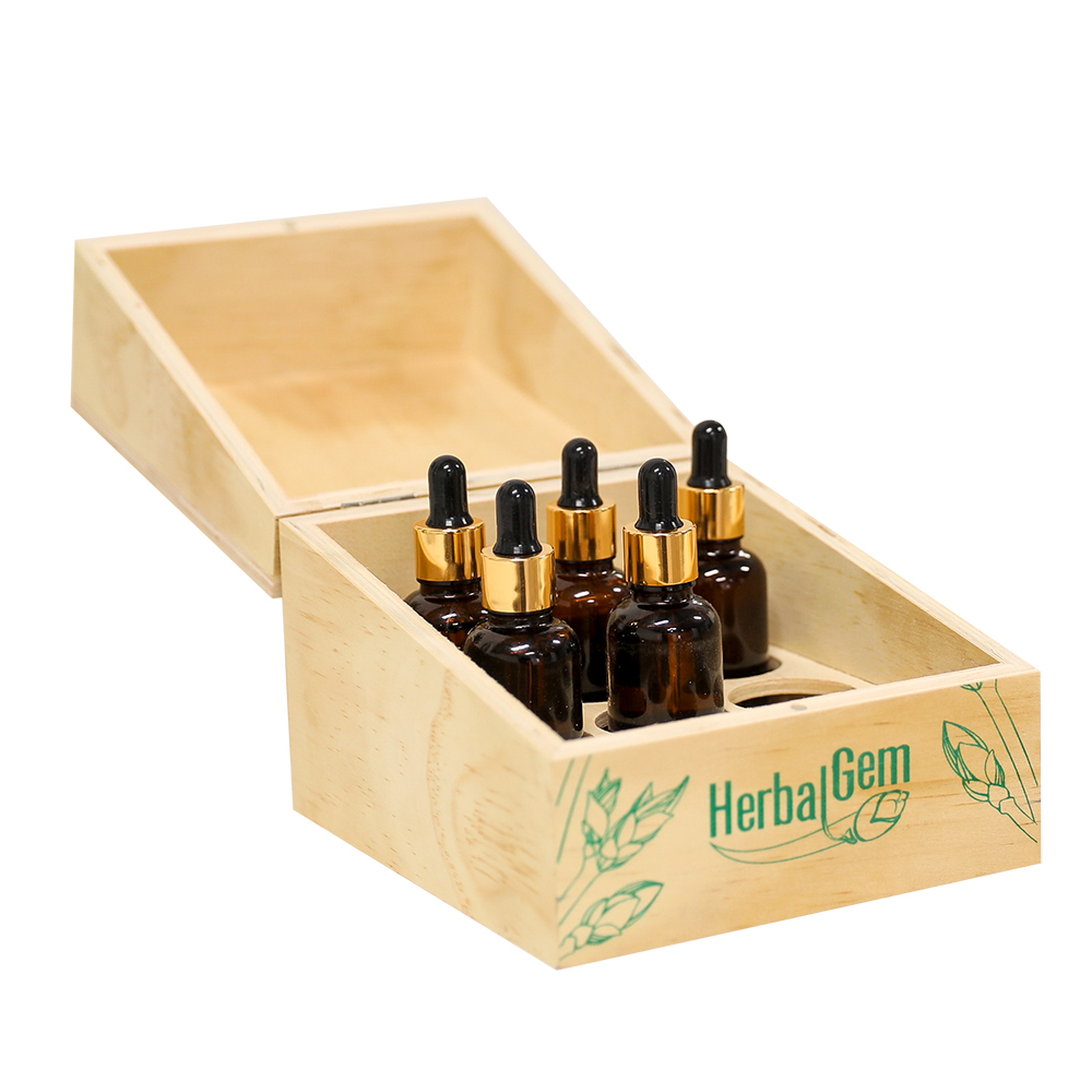 Wooden essential oil package box