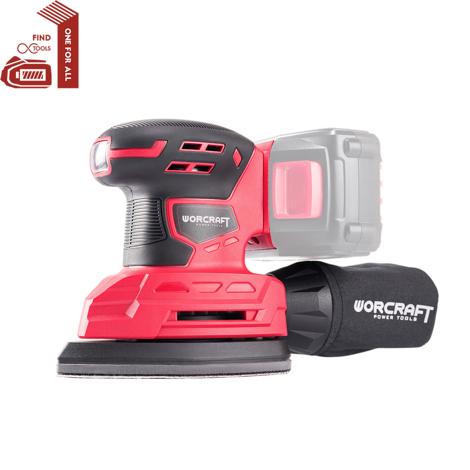WORCRAFT 20V Li-ion Cordless Mouse Sander CPMS-S20Li