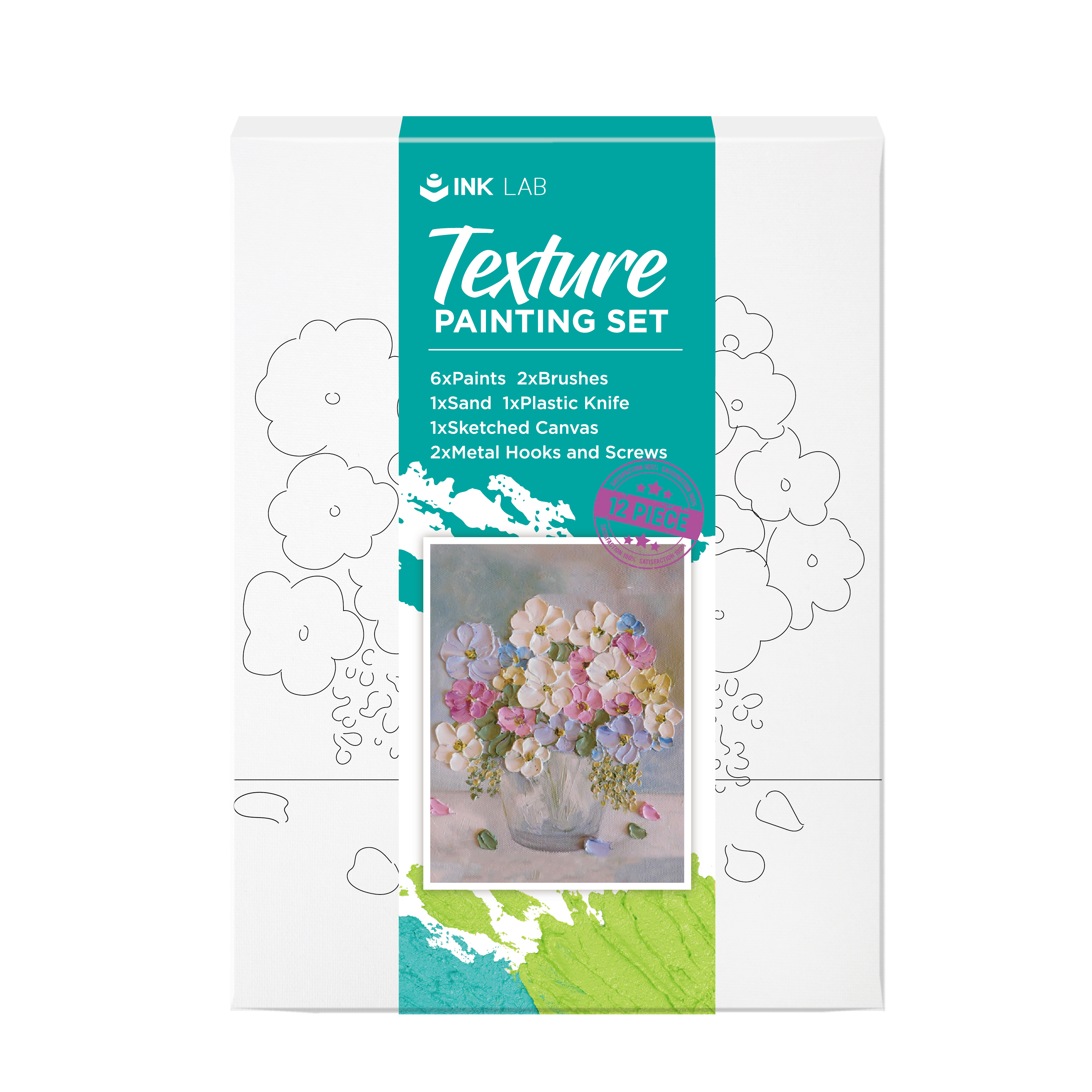 Texture paint set-Flowers