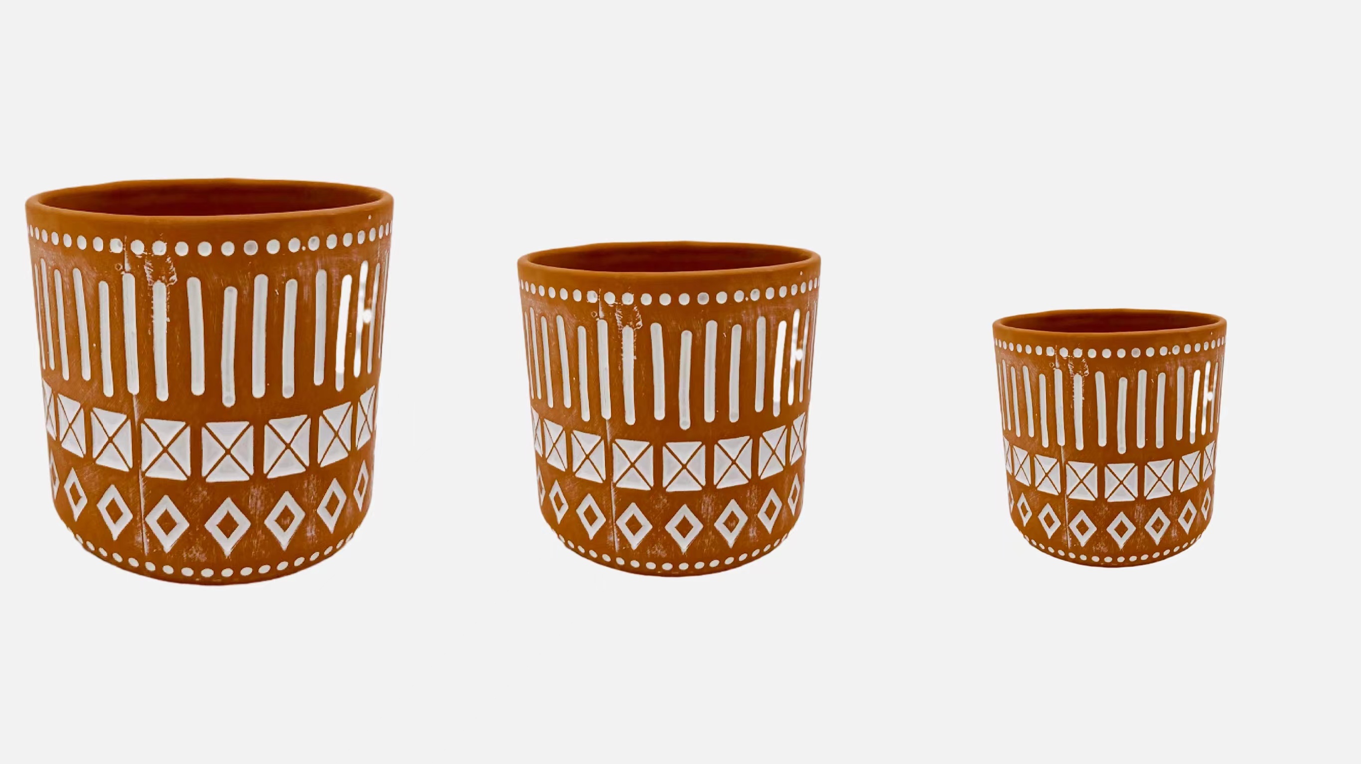 Red pottery flowerpot