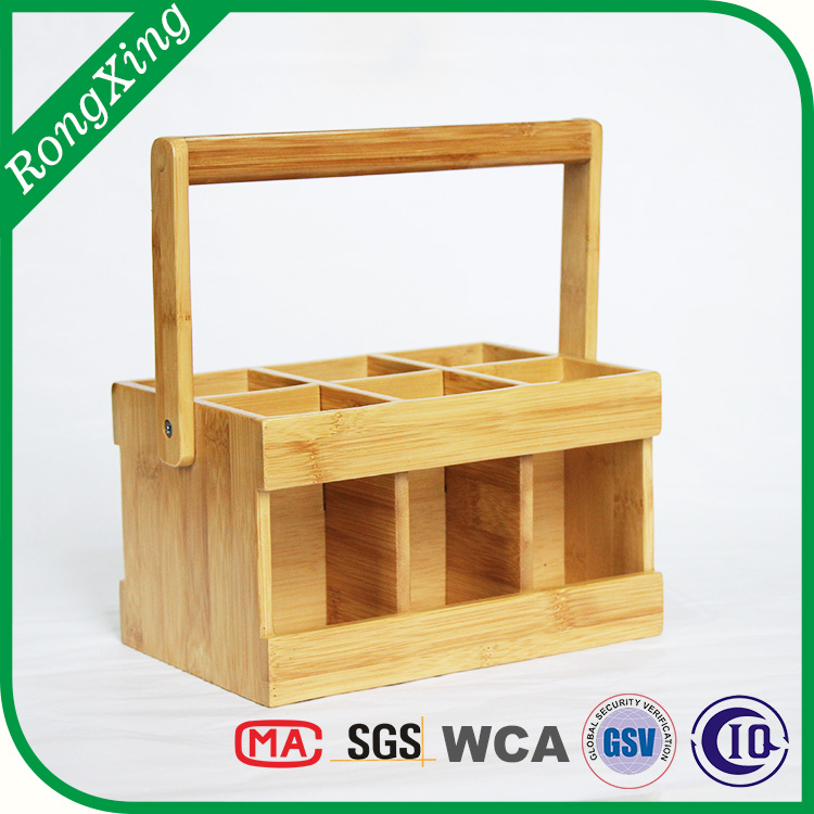 Bamboo cutlery caddy,Bamboo Flatware Caddy