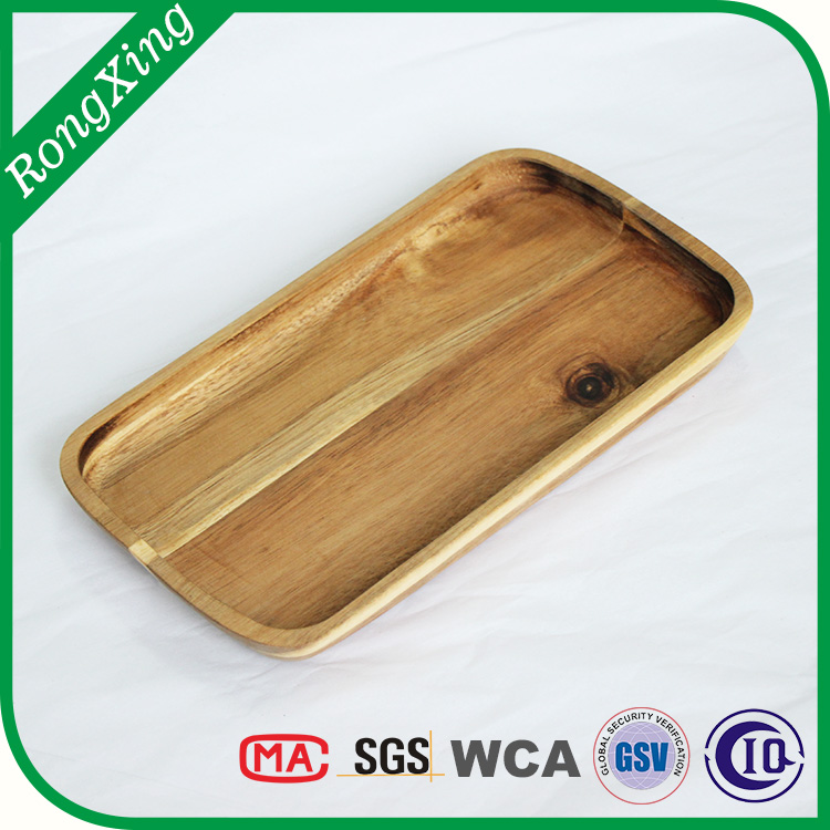 Acacia wood service plate