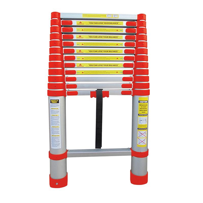 12.5ft Portable Aluminum Telescoping Ladder Extension Multi Purpose Lightweight