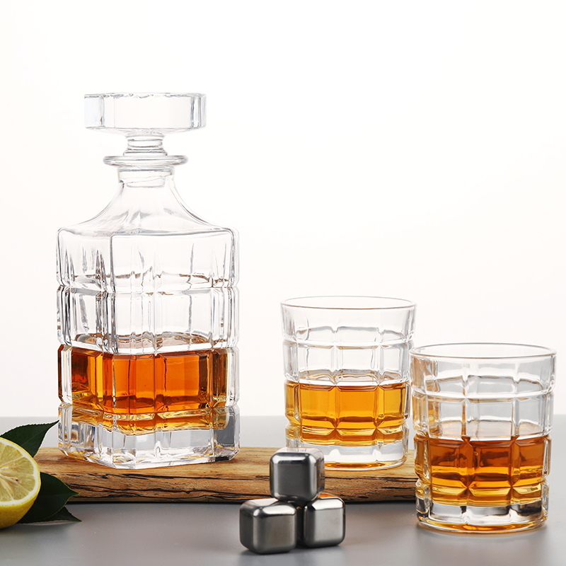 Whisky Decanter Grid Whiskey Decanter Crystal Glass Wholesale Custom