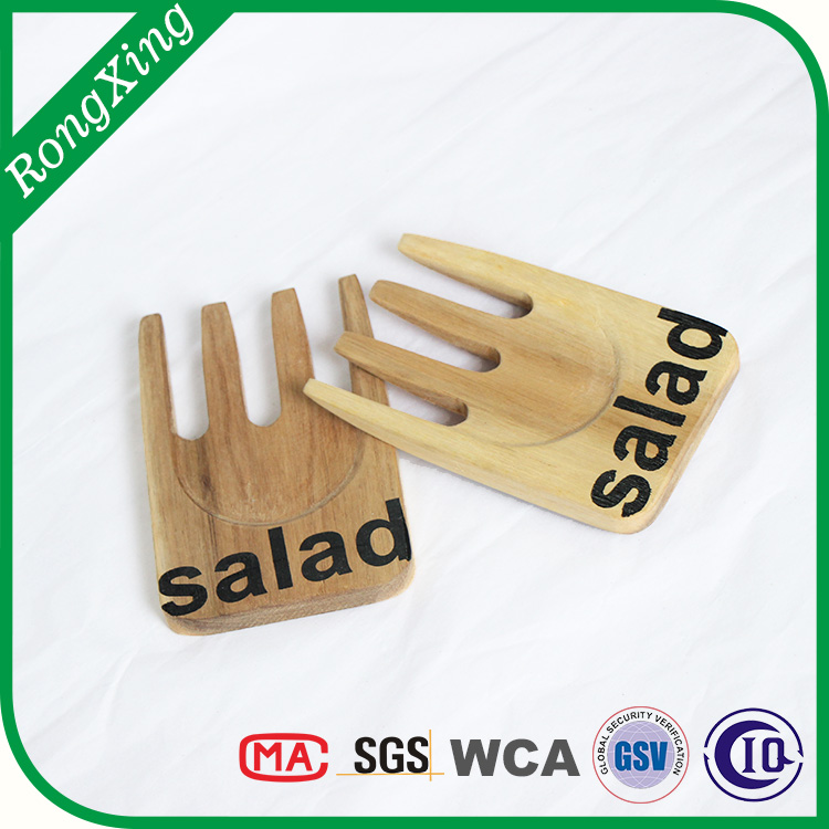 Acacia wood salad hand