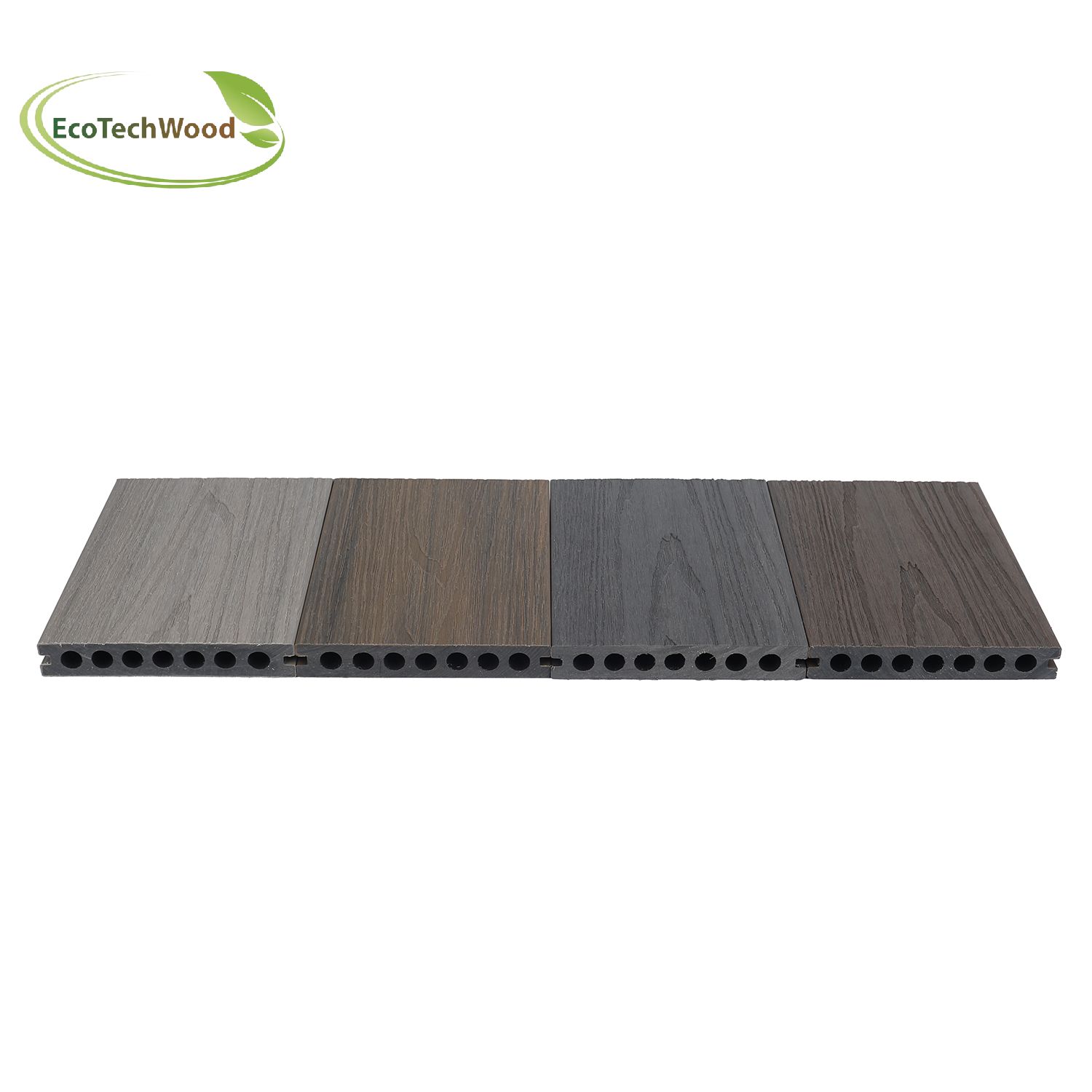 Hot selling co-extrusion round hole outdoor wood plastic floor 140*22mm