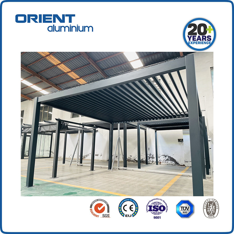 Remote Control Electric Terrace Patio Roof Aluminum Outdoor Pergola Patio Roof System