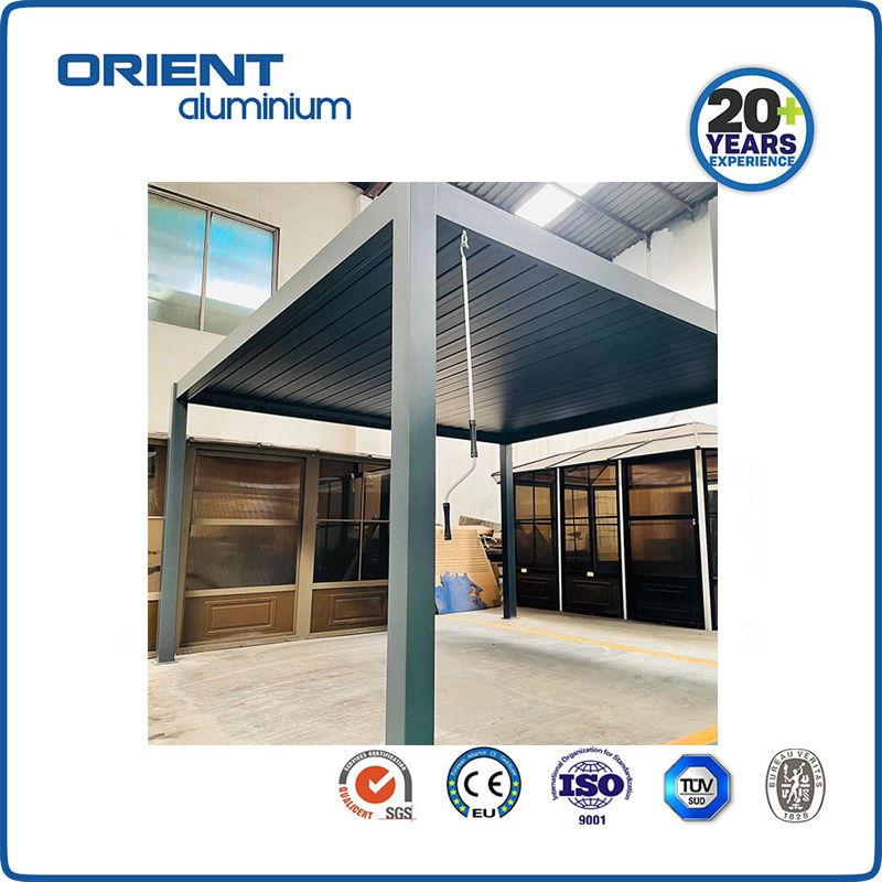 Cheap Retractable aluminum pergola Patio Restaurant Motorized Awning Electric Pergola