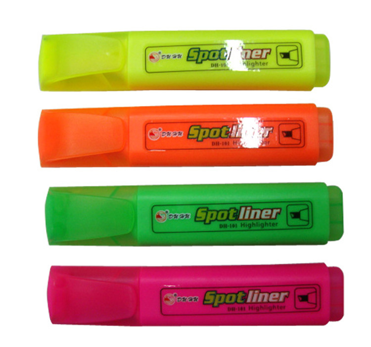 Kids neon color fluorescent doodle highlighter pens