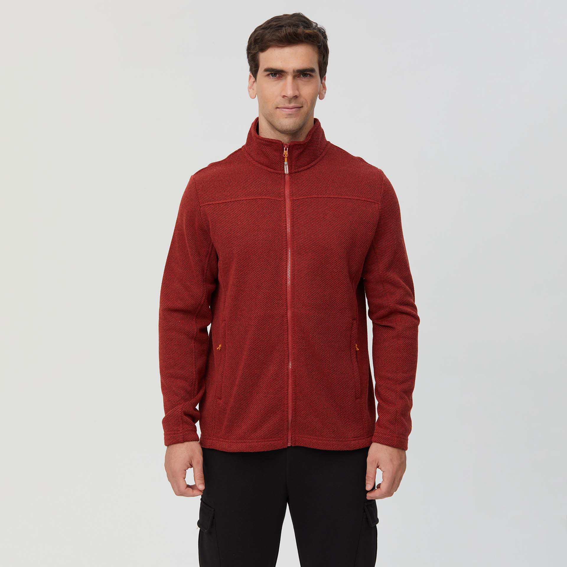 Men jacquard fleece jacket