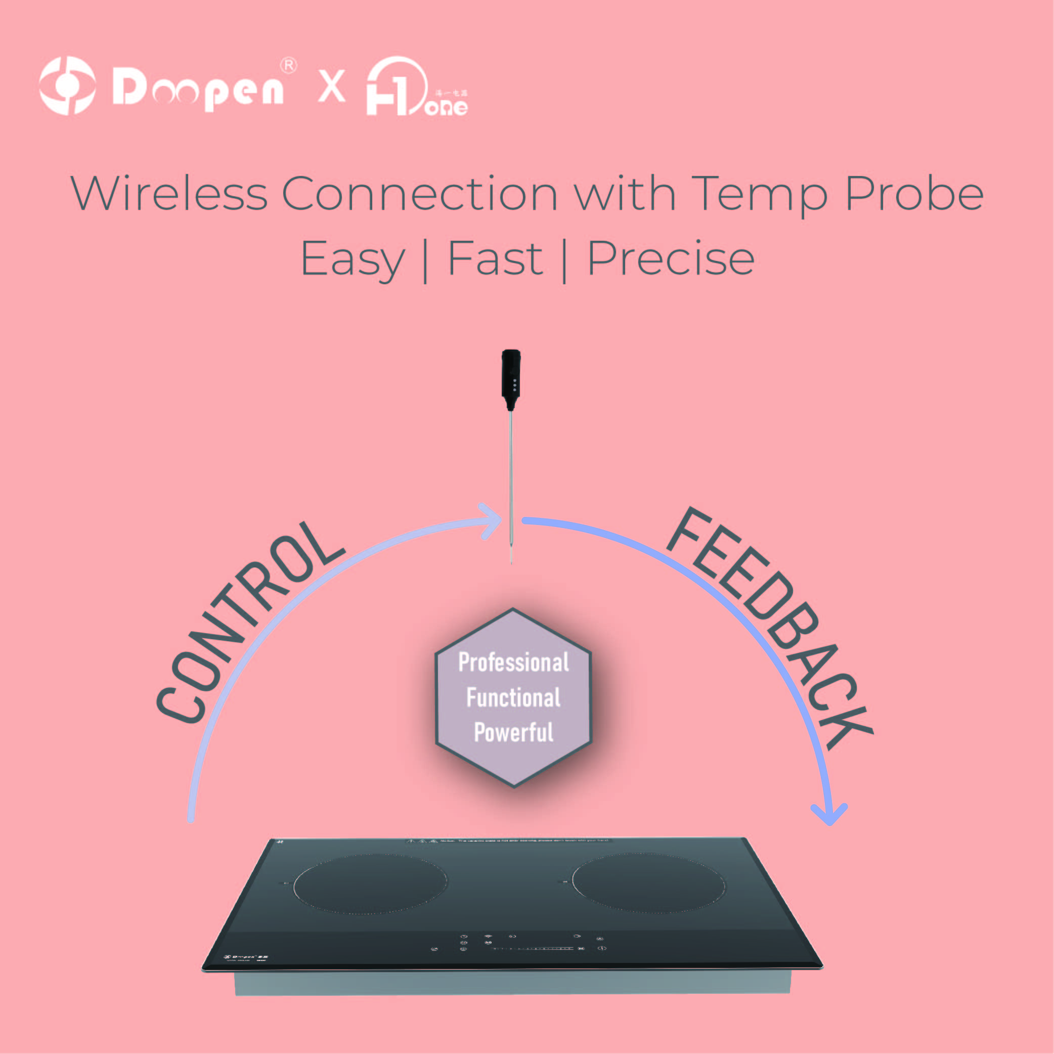 High Fashion 2-Plate Smart Induction Hob with Precise Temperature Control