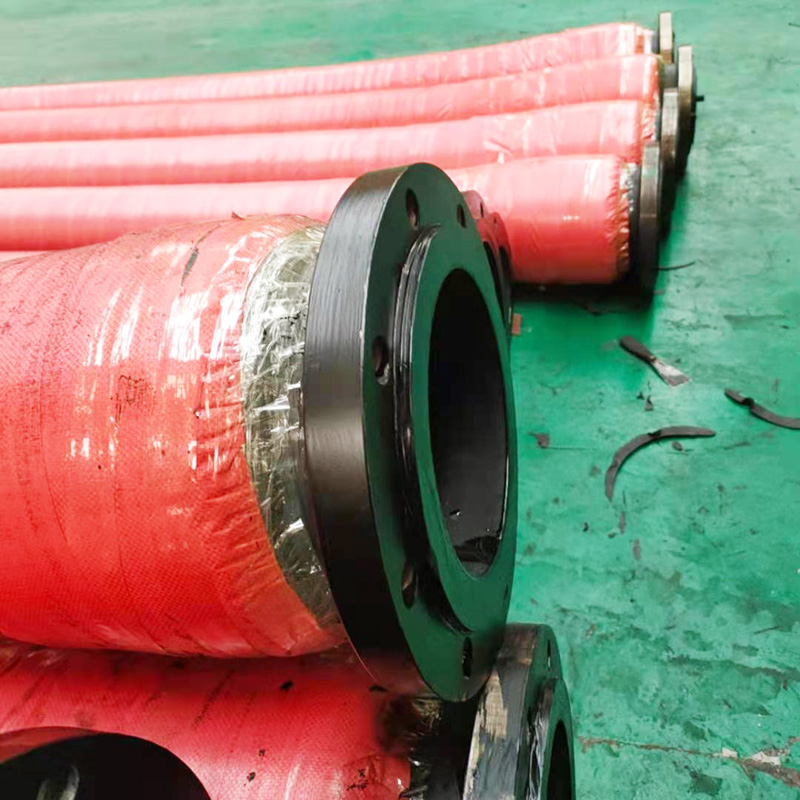 Cloth oil resistant hose water transmission low pressure with rubber suction pipe and flange