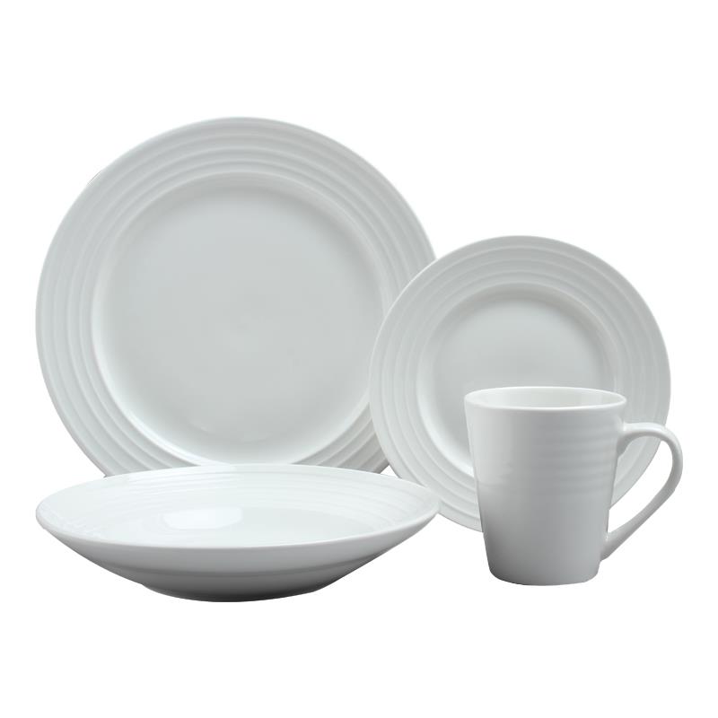 Embossed dinner set