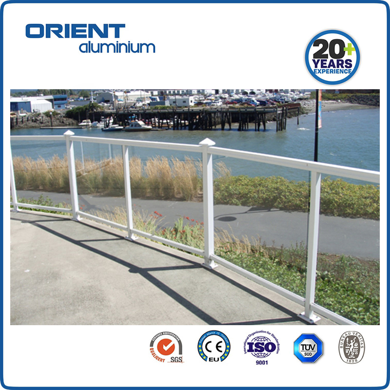 Hot Selling Waterproof Aluminium Post Handrail Powder Coated Aluminum Glass Railing