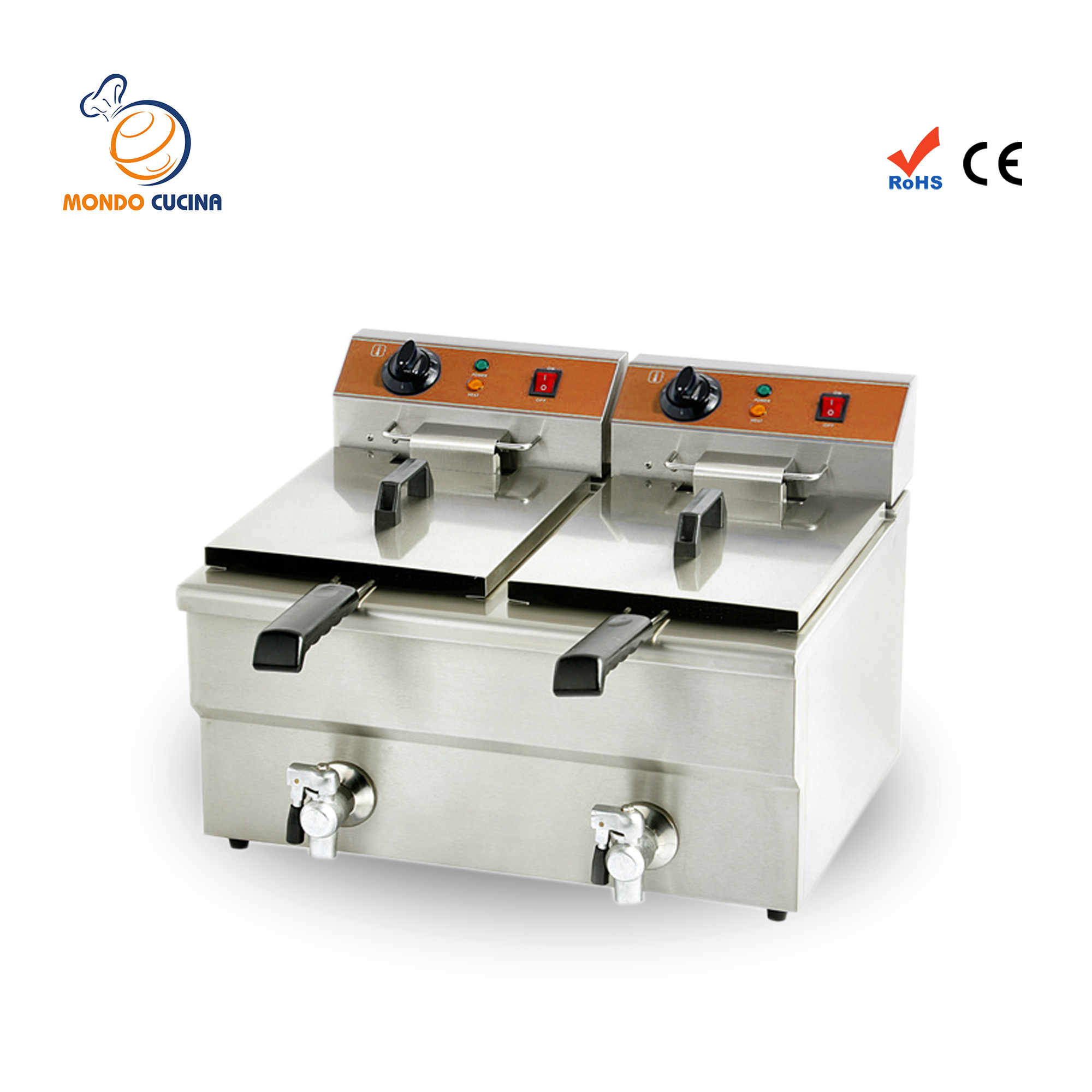 2-Tank Electric Fryer With Tap / Electric Fryer / Fryer / With Tap