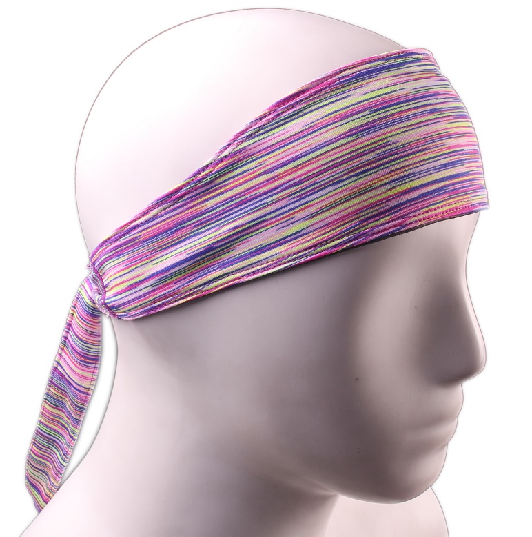 Sports long headband with spandex and polyester for unisex