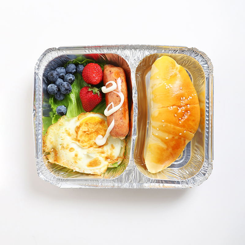 Two-compartment foil container