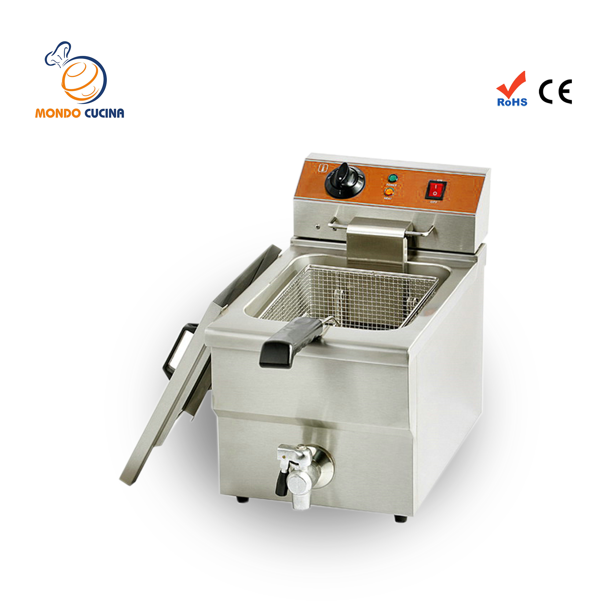 Single Tank Electric Fryer With Tap / With Valve / Fryer / Electric Fryer
