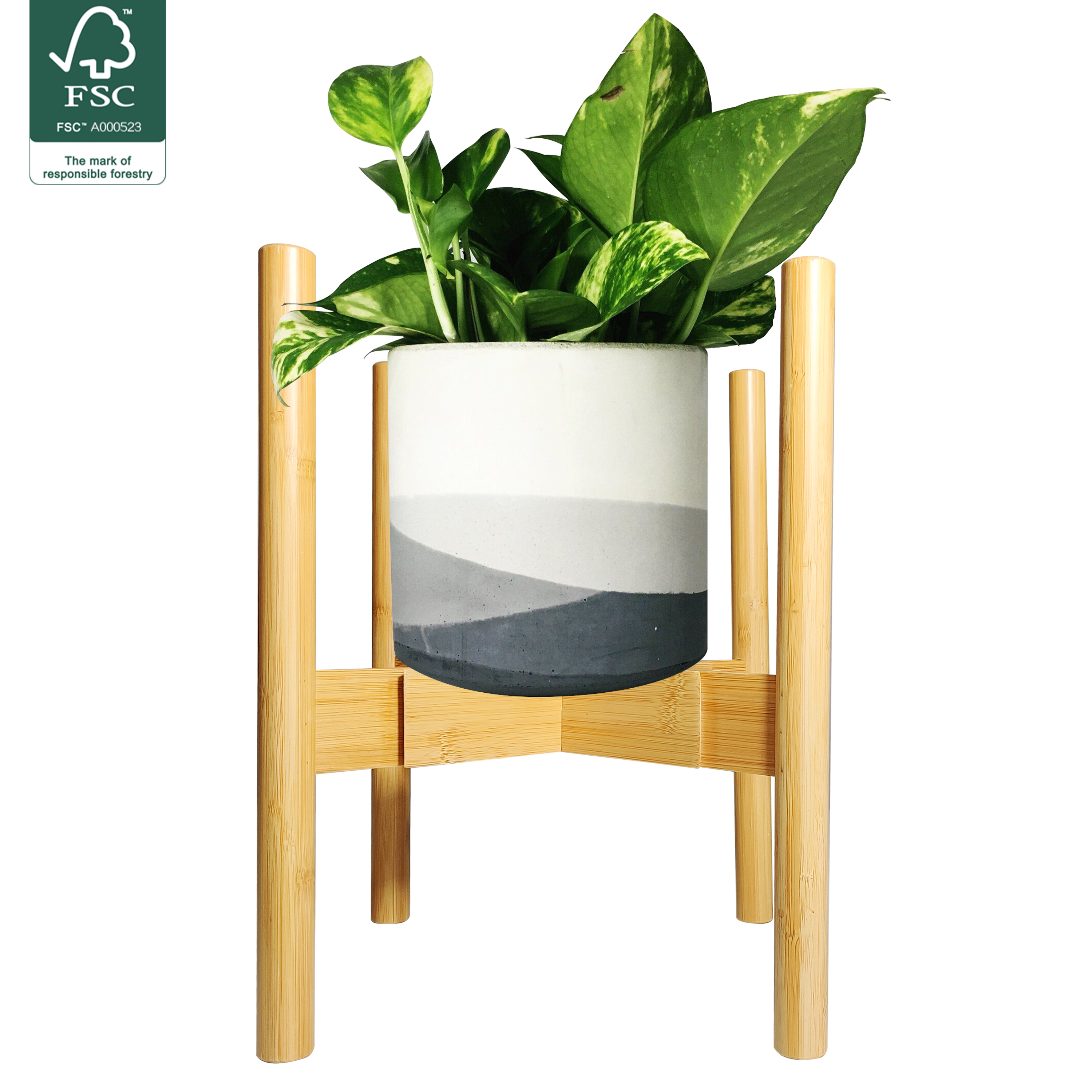Bamboo flower pot holder