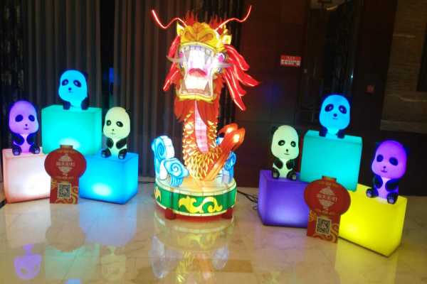 Luminous Panda and Luminous Bench
