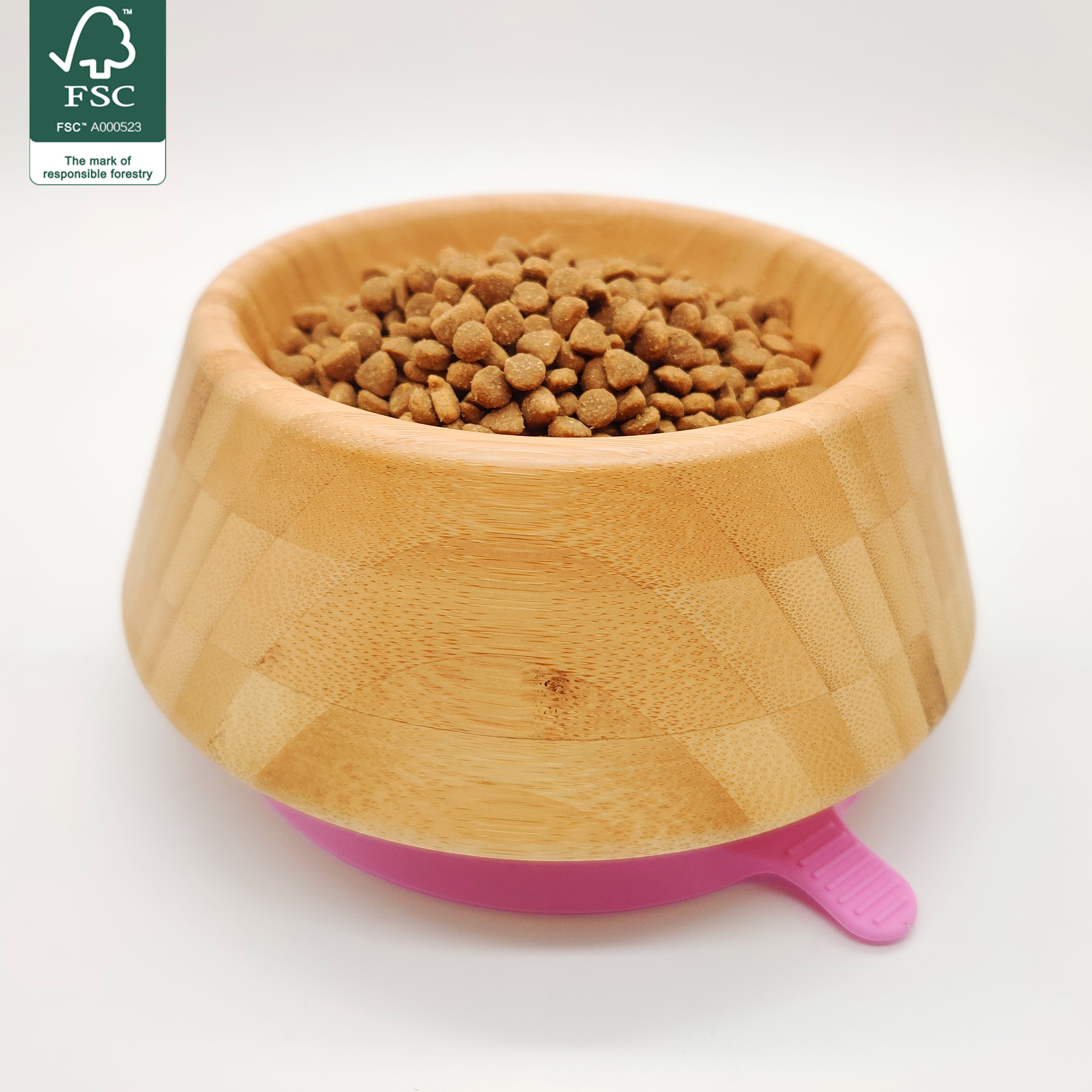 Bamboo pet bowl