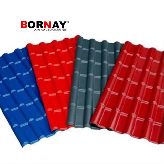 Langfang Bonai ASA Surface Synthetic Resin, Spanish PVC Roofing Tile
