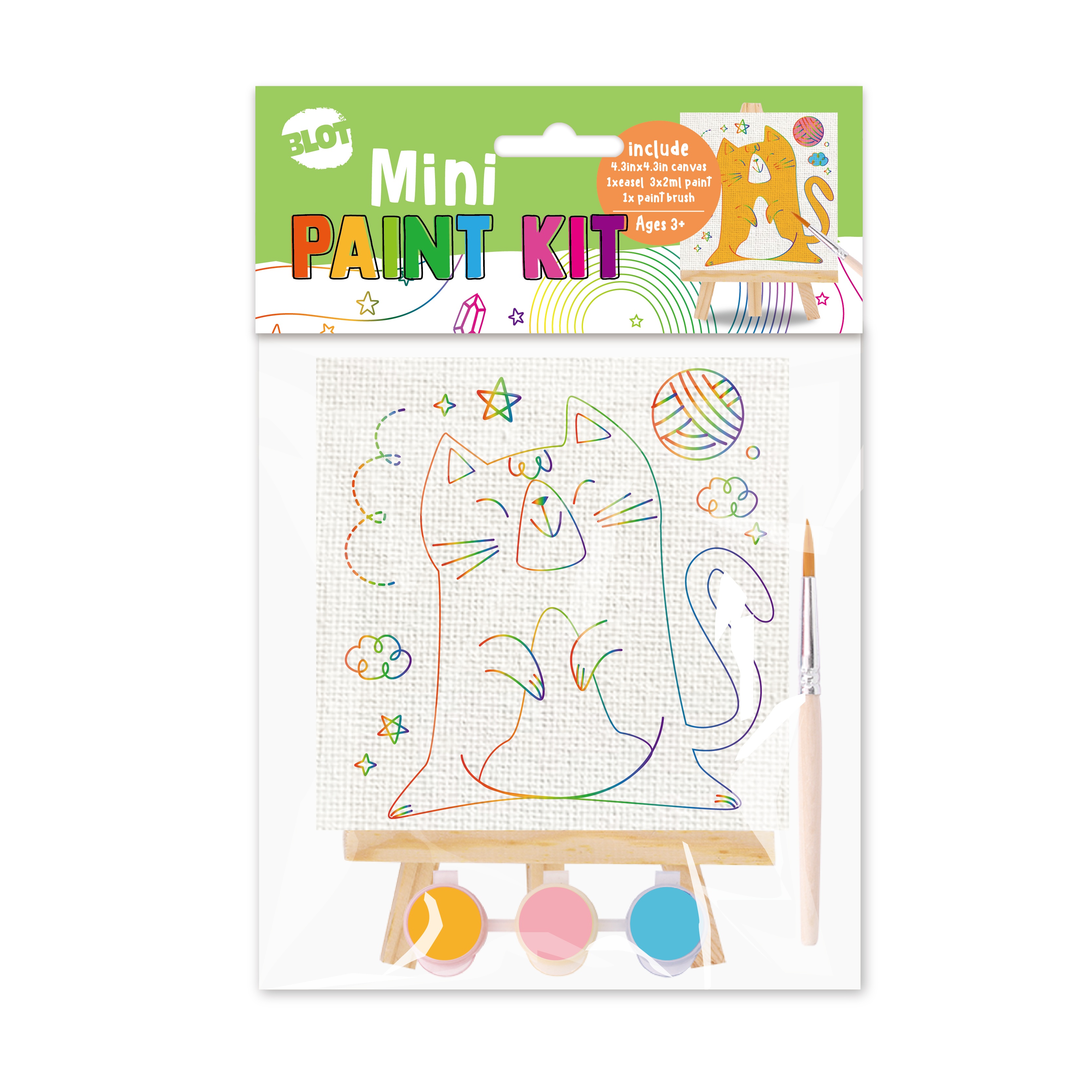 Mini paint kit with colorful foil