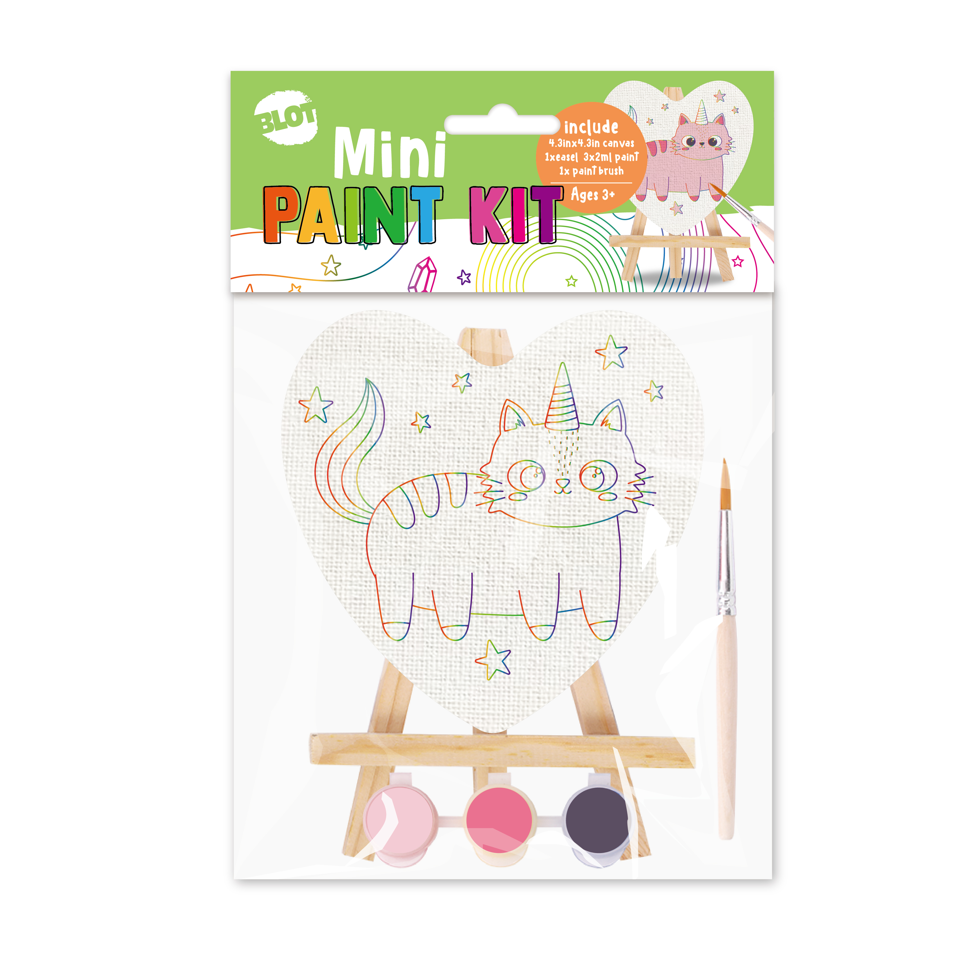 Mini paint kit with colorful foil