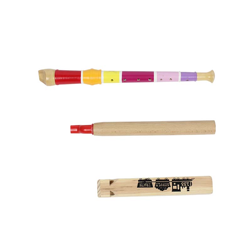 Wooden Flute Classic Musical Instrument Toy for Kids Traditional Wood Toy Music Instrument