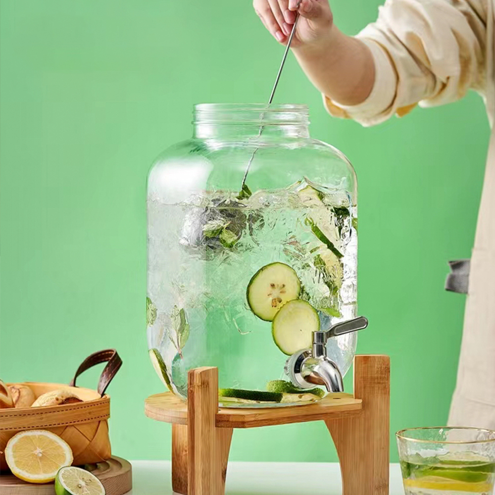 Glass Food Container,Borosilicale Food Storage Container With Airtight Bamboo Lid Clear Glass Jar