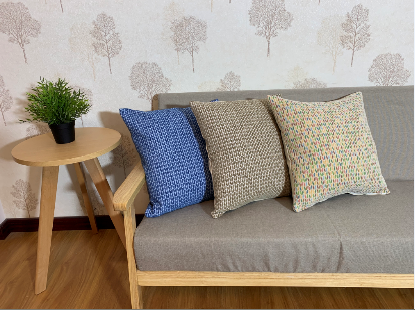 Chenille cushion, シェニールジャガードクッション
