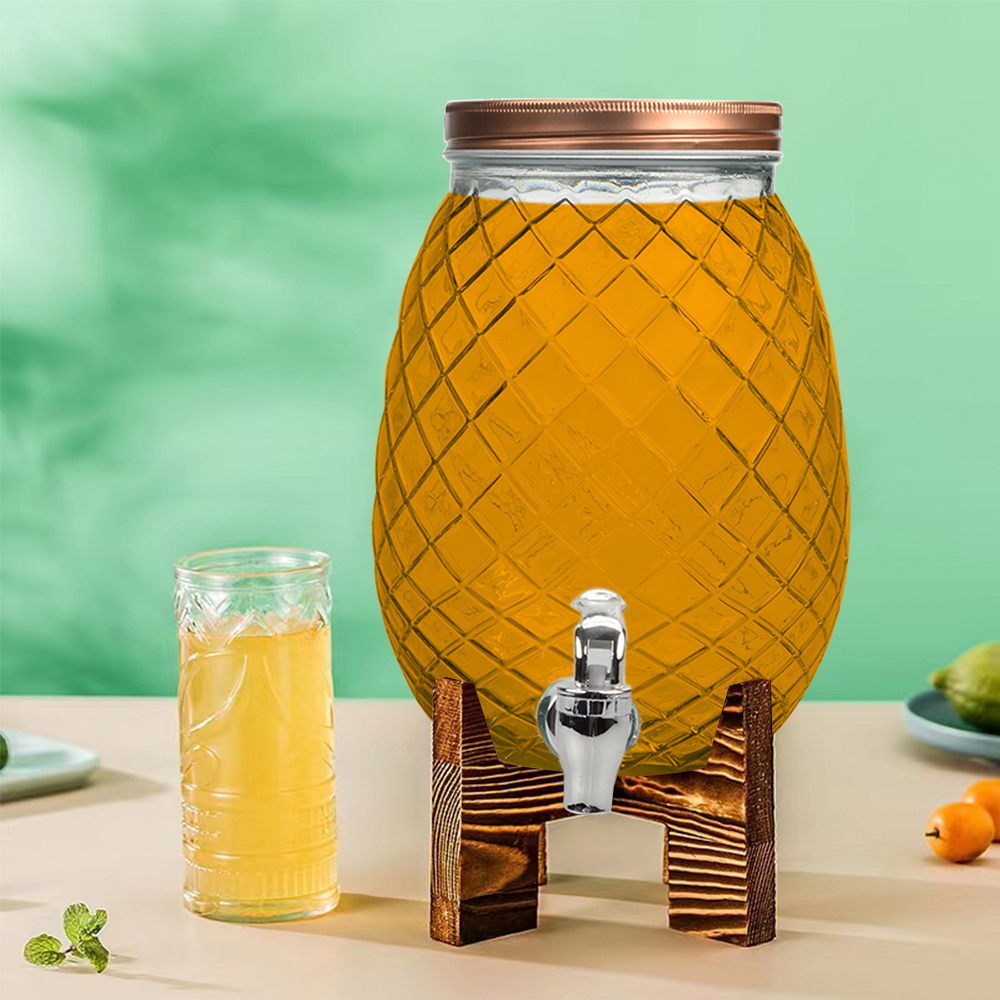 Glass Food Container，Borosilicale Food Storage Container With Airtight Bamboo Lid Clear Glass Jar