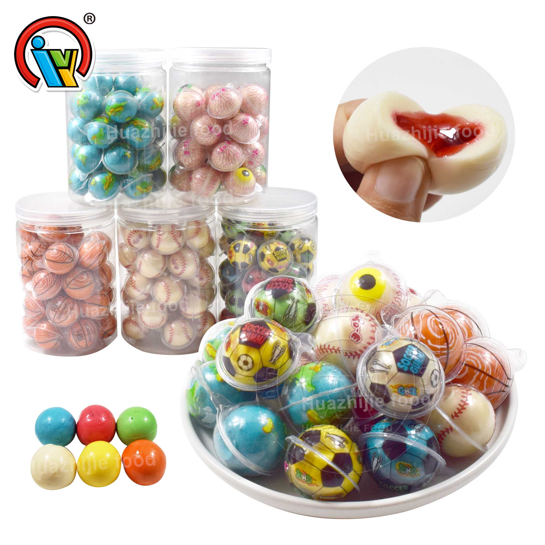 Hot selling eyeball gummy candy with jam
