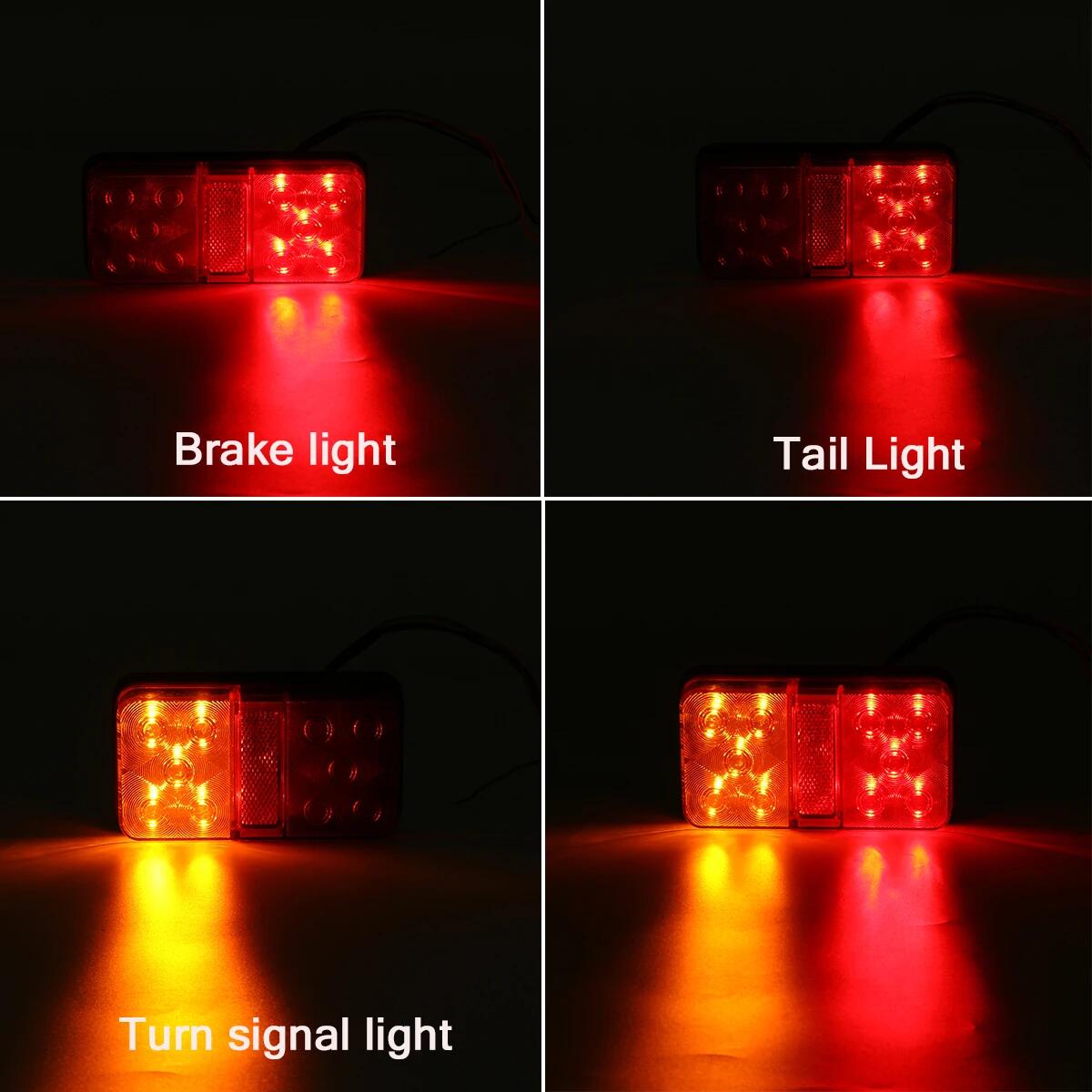 YN-E17269 tail light 12-80V 10 LED STOP、TAIL、INDICATOR、REVERSE for trailers, trucks，tractors, utes,