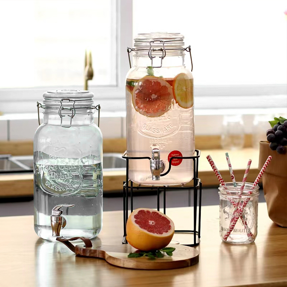 Glass Food Container，Borosilicale Food Storage Container With Airtight Bamboo Lid Clear Glass Jar