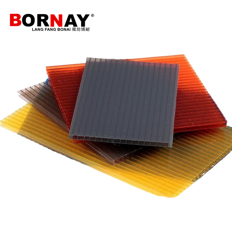 Langfang Bonai Wholesale Factory Sale Transparent Custom Color Sheet Polycarbonate PC Hollow Sheet