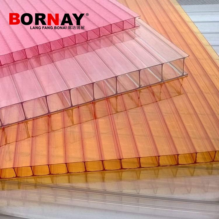 Langfang Bonai 8mm Lake Blue Twin-Wall Polycarbonate PC Hollow Sheet
