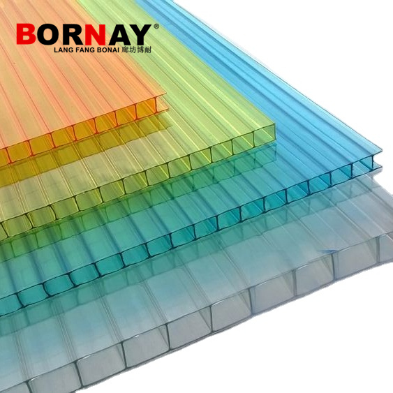 Langfang bonai Wholesale Sale Transparent Custom Color Acrylic Sheet Polycarbonate PC Hollow Sheet