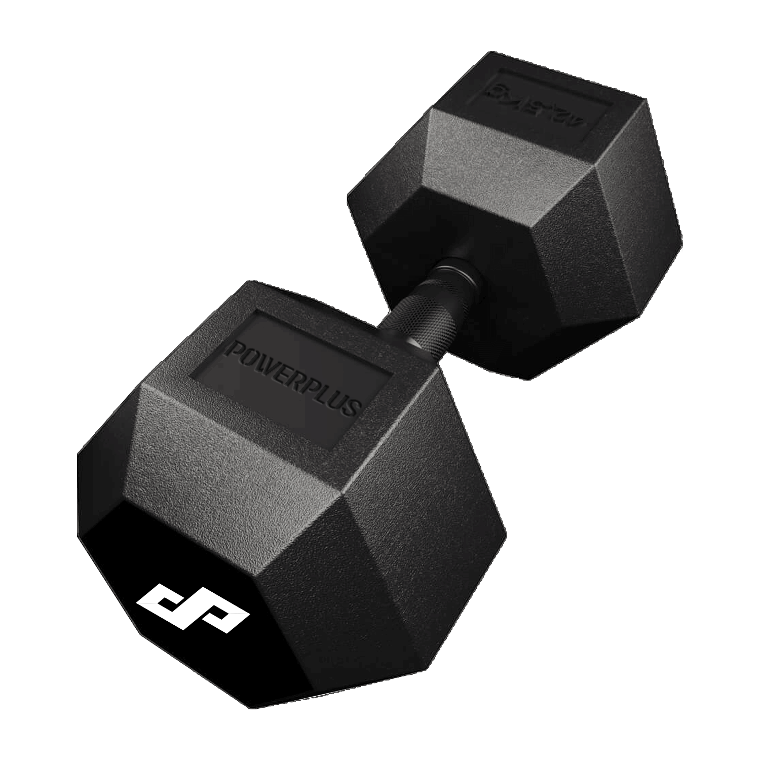Black Handle Hexagonal Rubber Dumbbell