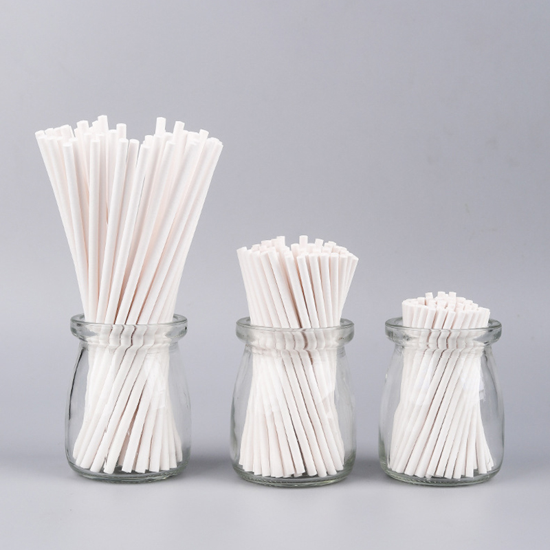 Food grade solid paper stick for lollipop different sizes cake pop candy paper stick