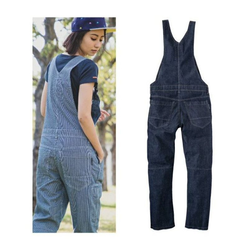 Classic Adjustable Straps Baggy Denim Bib Jeans Pants