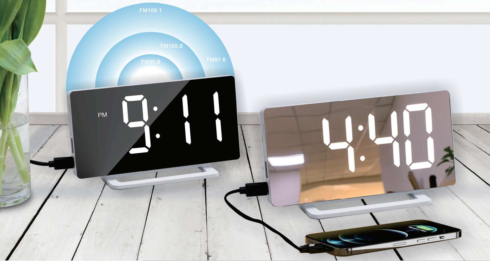 LED Alarm Clock With Fm Radio