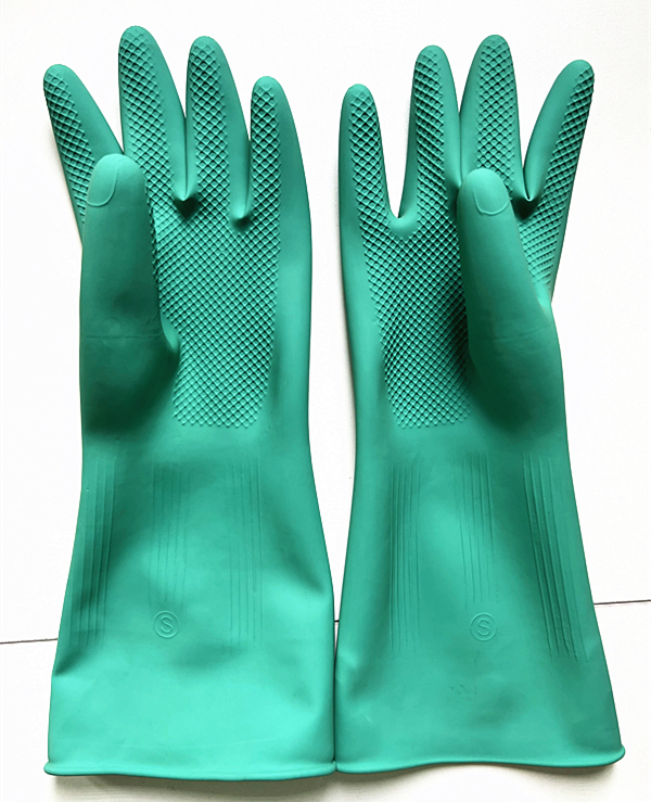 Industrial Xingli thick green color durable housekeeping gardening safety household latex gloves