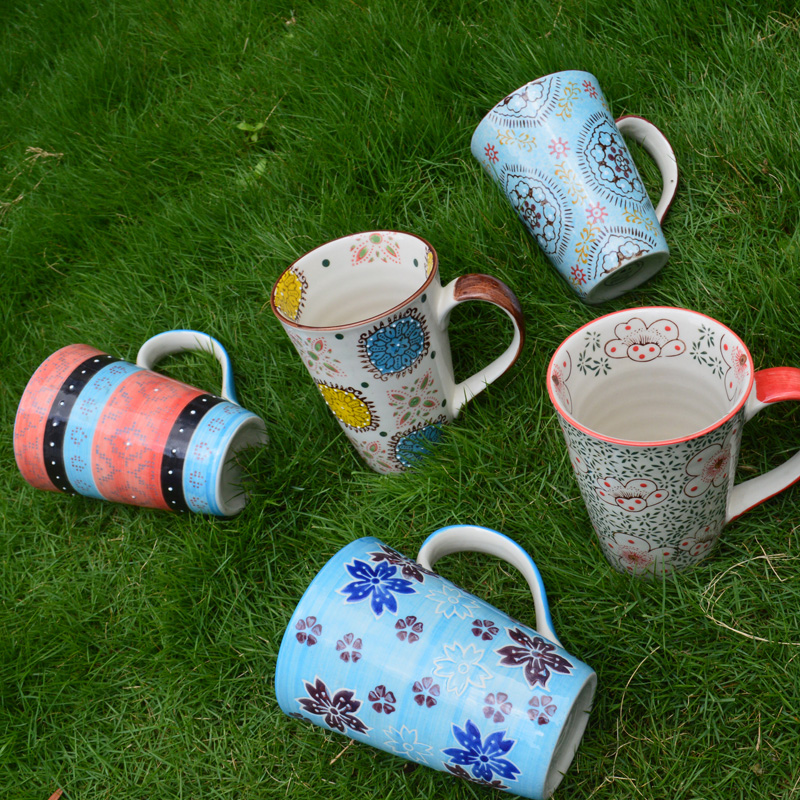 500cc ceramic hand painted mug