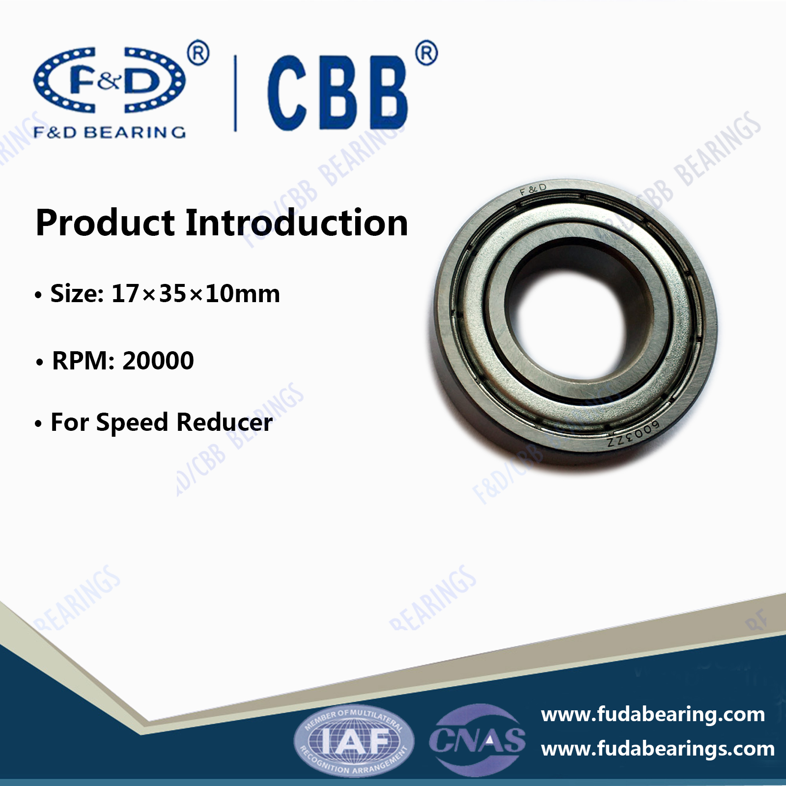 6003 ZZ shield bearings for reducer electric motor agricultural machinery water pump hardware