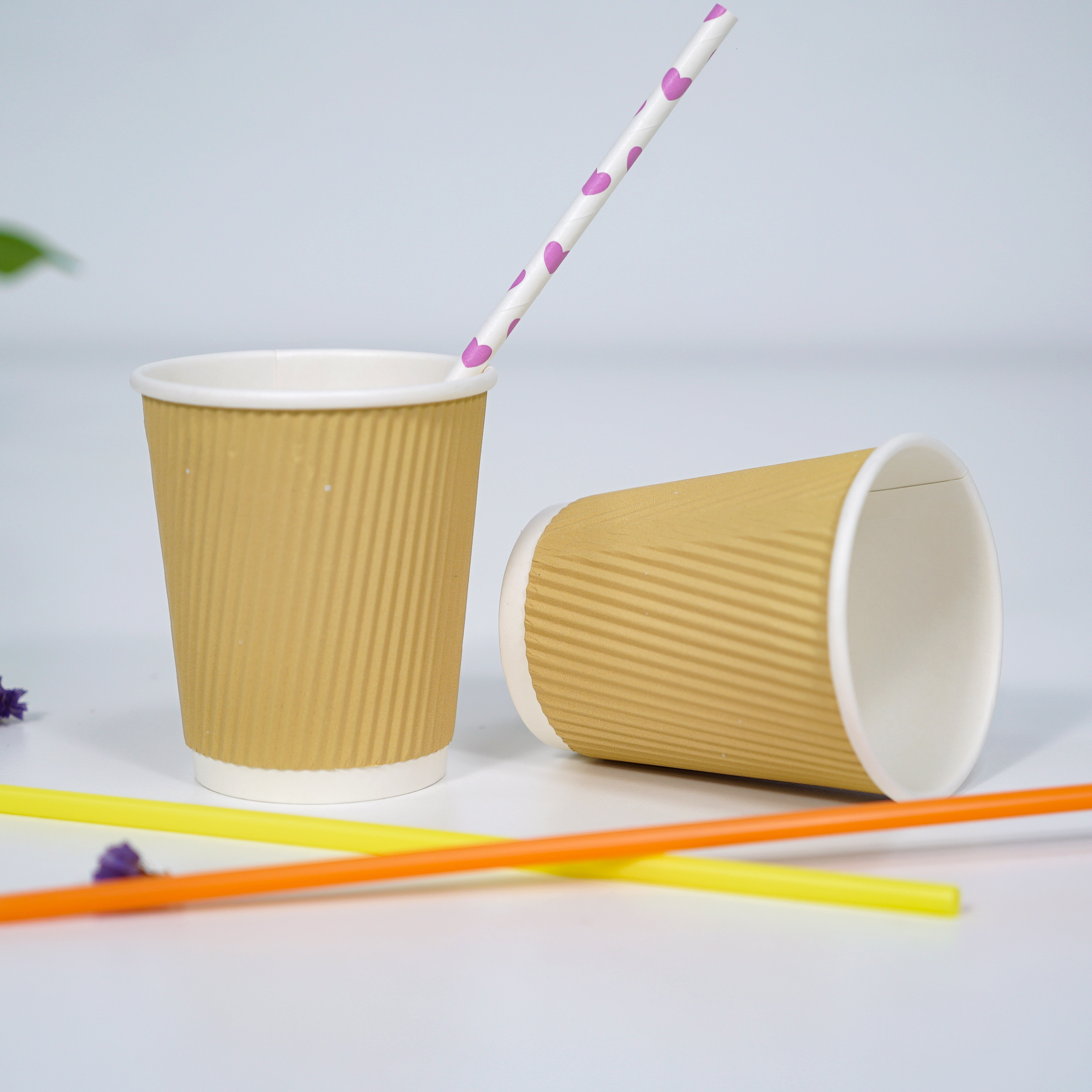 High Quality Disposable Ripple Wall Paper Cup Coffee Cup