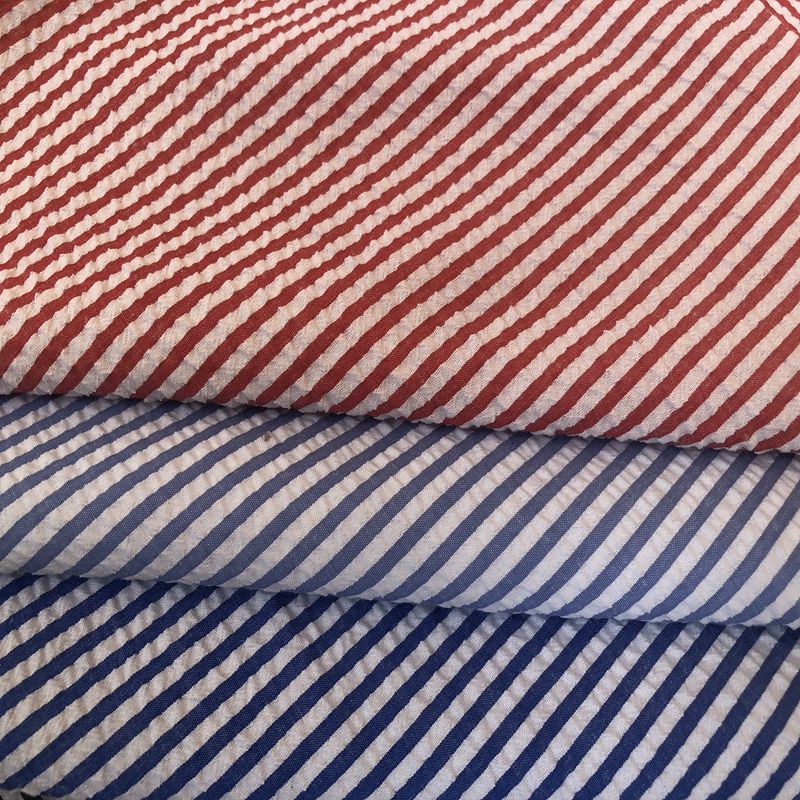 T/C 65/35 stripe seersucker